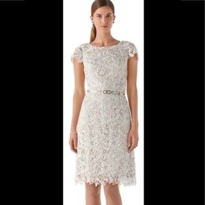 White House | Black Market Ecru Guipure Lace Dress